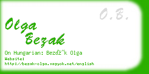 olga bezak business card